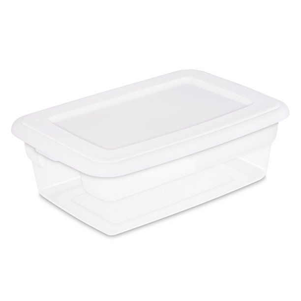 Photo 1 of *8 containers have Major Damage* 12 pack Sterilite 12 Qt. Storage Box Plastic, White 
