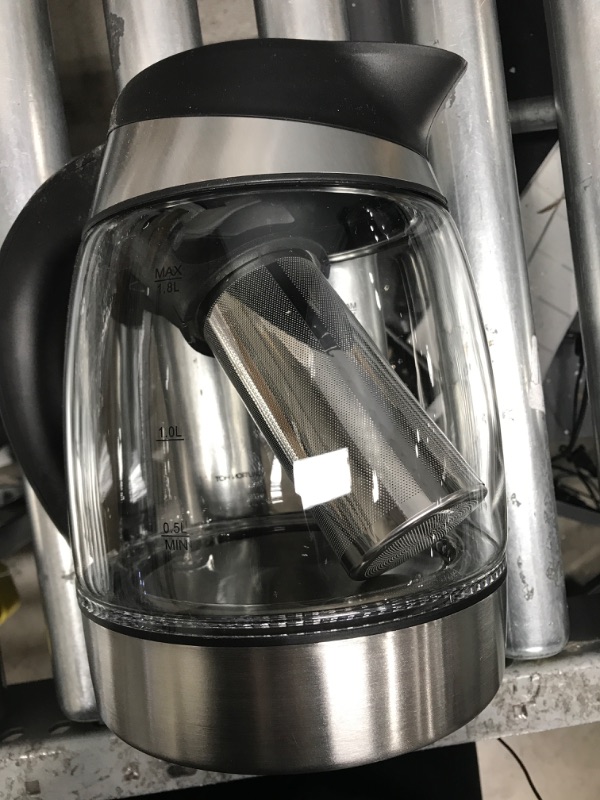 Photo 2 of *Minor Damage to Bottom of Base-See Last Photo* Chefman Electric Kettle w/ Temperature Control, No. 1 Kettle Manufacturer in U.S., Removable Tea Infuser, 5 Presets, LED Indicator Lights, 360° Swivel Base, BPA Free, Stainless Steel, 1.8 Liters Temp. Contro