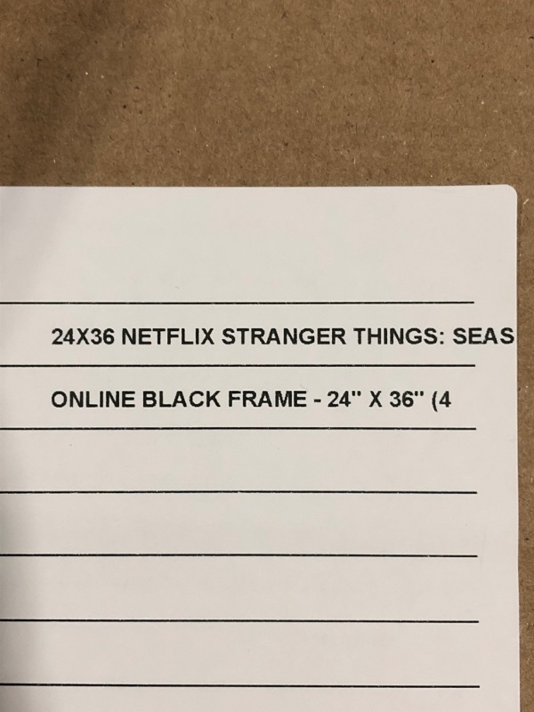 Photo 4 of (SEE NOTES) Trends International 24X36 Netflix Stranger Things: Season 2 - Key Art Wall Poster, 24" x 36", Black Framed Version 24" x 36" Black Framed Version