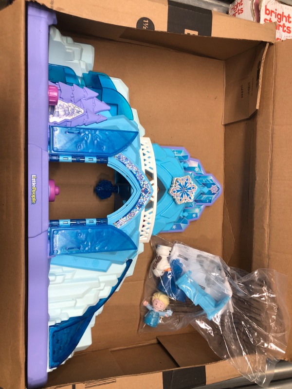 Photo 2 of Disney Frozen Toys, Fisher-Price Little People Toddler Playset With Elsa & Olaf Toys Lights & Music, Elsa's Ice Palace, Frustration-Free Packaging SIOC/FFP