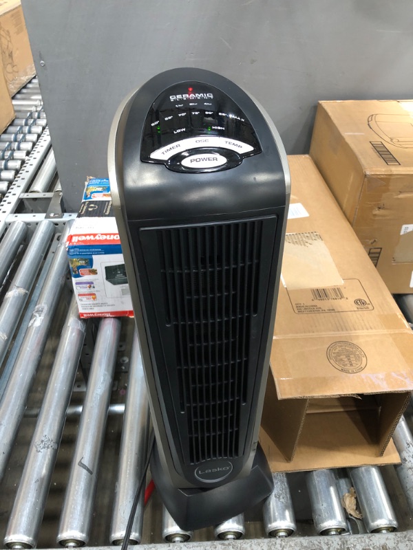 Photo 2 of Lasko 1500W Digital Ceramic Space Heater with Remote, 755320, Silver