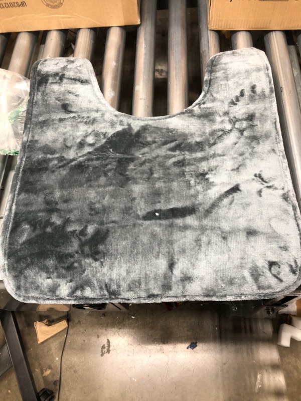 Photo 1 of 18"x20" Padded Gray Toilet Rug, Unknown Brand