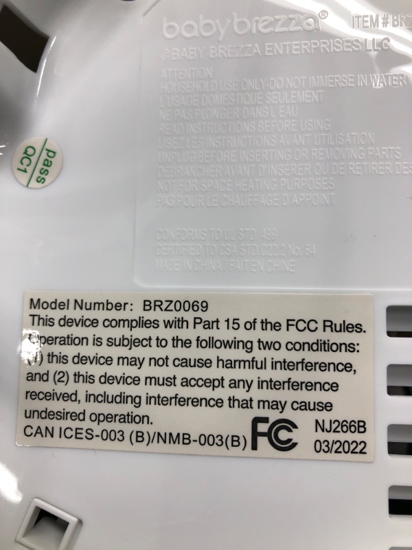 Photo 6 of ***TESTED POWERS ON; FACTORY SEALED*** Baby Brezza Baby Bottle Sterilizer and Dryer Advanced – Electric Steam Sterilization Machine – Universal Sterilizing for All Bottles: Plastic + Glass + Pacifiers + Breast Pump Parts - HEPA Filtration