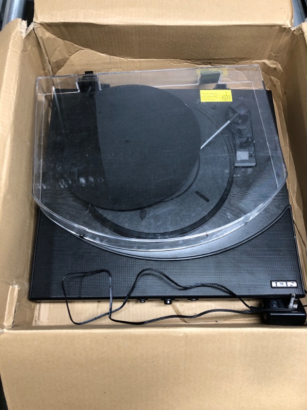 Photo 2 of ***PARTS ONLY*** ION Audio Premier LP & Vinyl Alive - Wireless Bluetooth Turntable/Vinyl Record Player with Speakers, USB Conversion, RCA & Record Cleaning Solution Premier LP with Speakers & Bluetooth with Record Cleaning Kit