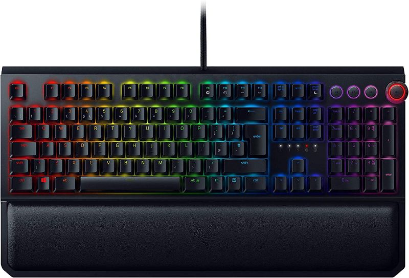 Photo 1 of Razer BlackWidow Elite Mechanical Gaming Keyboard: Yellow Mechanical Switches - Linear & Silent - Chroma RGB Lighting - Magnetic Wrist Rest - Dedicated...
