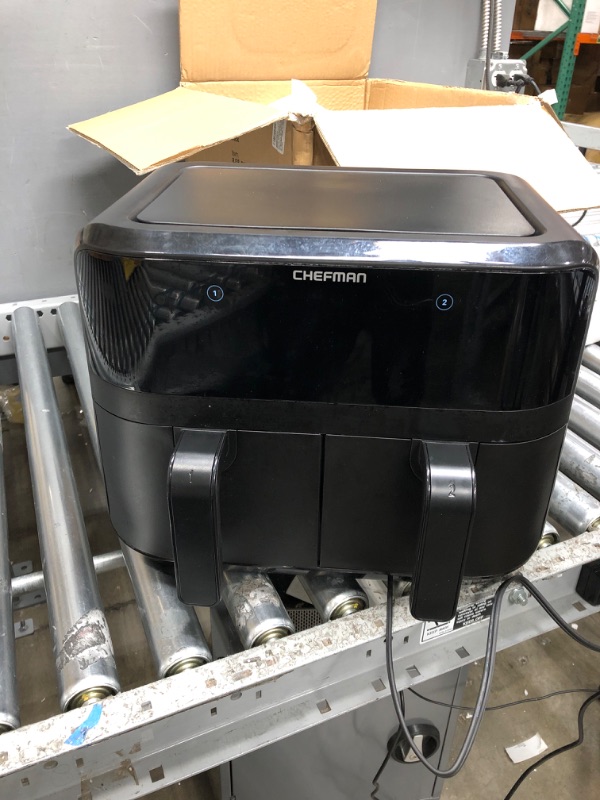 Photo 1 of Chefman TurboFry Touch Dual Air Fryer, Maximize The Healthiest Meals With Double Basket Capacity, One-Touch Digital Controls And Shake Reminder For The Perfect Crispy And Low-Calorie Finish