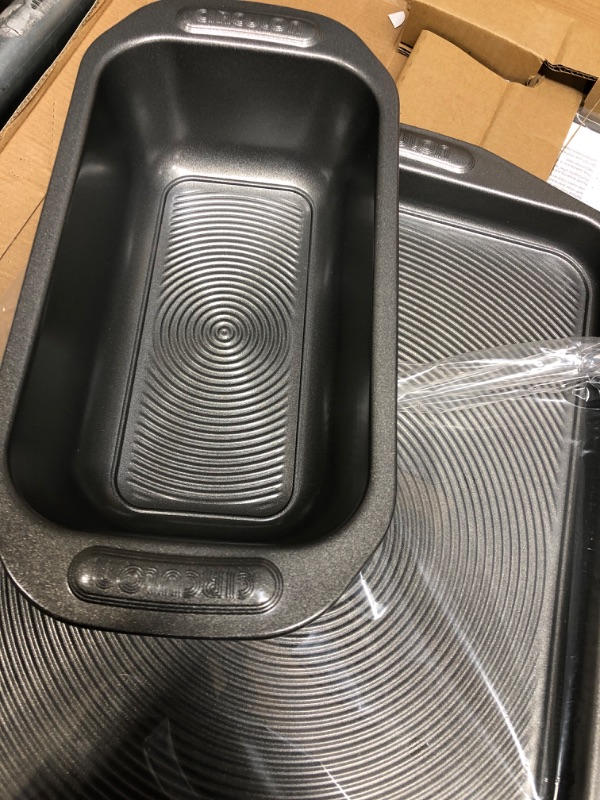 Photo 1 of Circulon Total Nonstick Bakeware Set with Nonstick Bread Pan, Cookie Sheet, Baking Pan, Baking Sheet, Cake Pan and Muffin/Cupcake Pan - 10 Piece, Gray