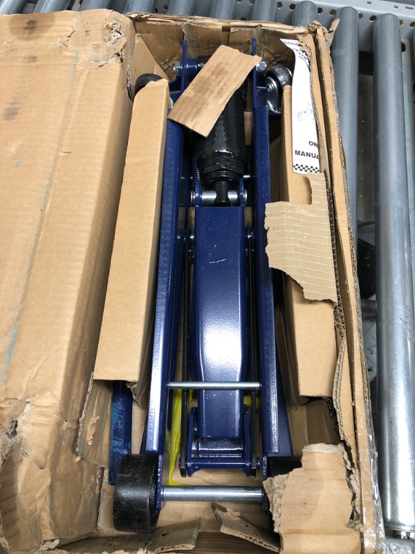 Photo 2 of TCE TCET825051 Torin Hydraulic Low Profile Trolley Service/Floor Jack with Single Piston Quick Lift Pump, 2.5 Ton (5,000 lb) Capacity, Blue