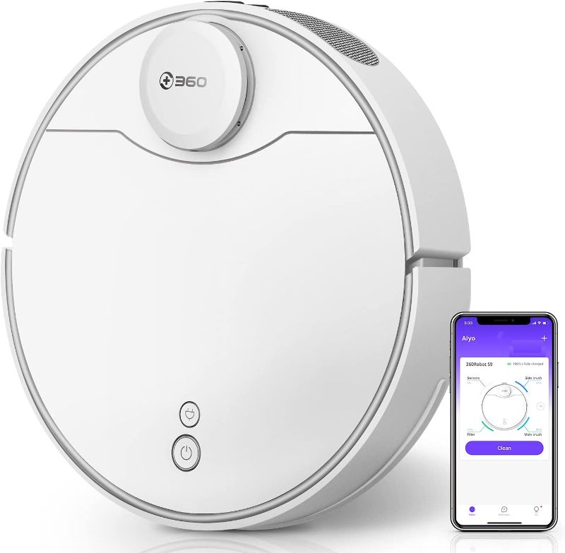 Photo 1 of + 360 S9 Robot Vacuum and Mop, Ultrasonic & LiDAR Dual-Eye, Laser Mapping, 2650 Pa, Low Noise Design, 180 mins Running Time, Intelligent Water Tank, No-Go Zones, Compatible with Alexa
