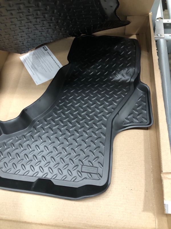 Photo 3 of Husky Liners Classic Style Series | Front Floor Liners - Black | 33251 | Fits 2021-2022 Ford E-350/E-450 Super Duty, 2003-2019 Ford E-350 Super Duty, 2003-2014 Ford E-150/E-250, and more 2 Pcs