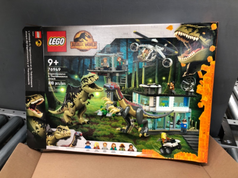 Photo 2 of *** OPEN BOX***LEGO Jurassic World Dominion Giganotosaurus & Therizinosaurus Attack 76949 Building Toy Set for Kids, Boys, and Girls Ages 9+ (810 Pieces) Frustration-Free Packaging