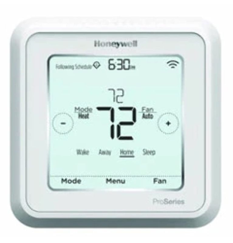 Photo 1 of Honeywell TH6220WF2006/U Lyric T6 Pro Wi-Fi Programmable Thermostat with Stages Up to 2 Heat/1 Cool Heat Pump or 2 Heat/2 Cool Conventional , White
