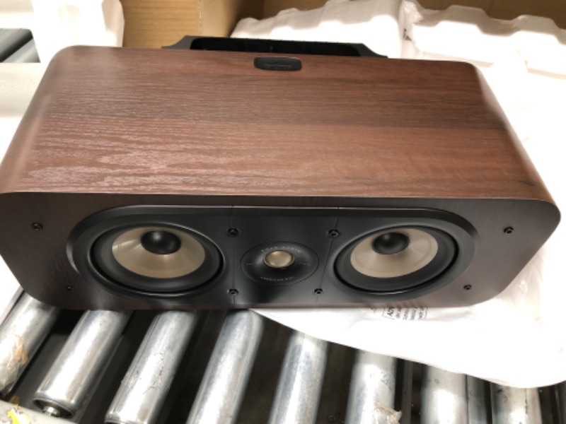 Photo 5 of Polk Signature Elite ES30 Center Channel Speaker - Hi-Res Audio Certified and Dolby Atmos & DTS:X Compatible, 1" Tweeter & Two 5.25" Woofers, Dual Power Port for Effortless Bass, Contemporary Walnut