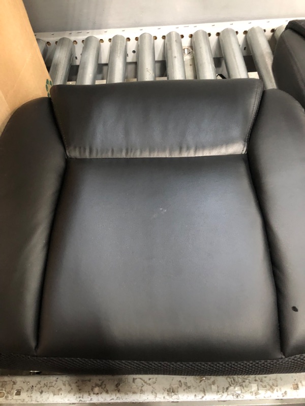 Photo 1 of Amazon Basics Classic Puresoft Padded Mid-Back Office Computer Desk Chair with Armrest - Black
