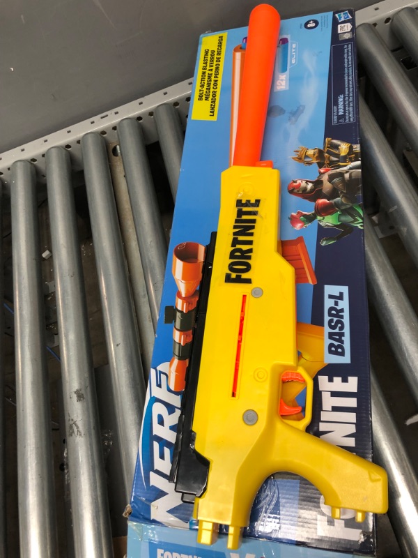 Photo 1 of **missing pieces** Nerf Fortnite BASR-L Bolt Action, Clip Fed Blaster -- Includes Removable Scope