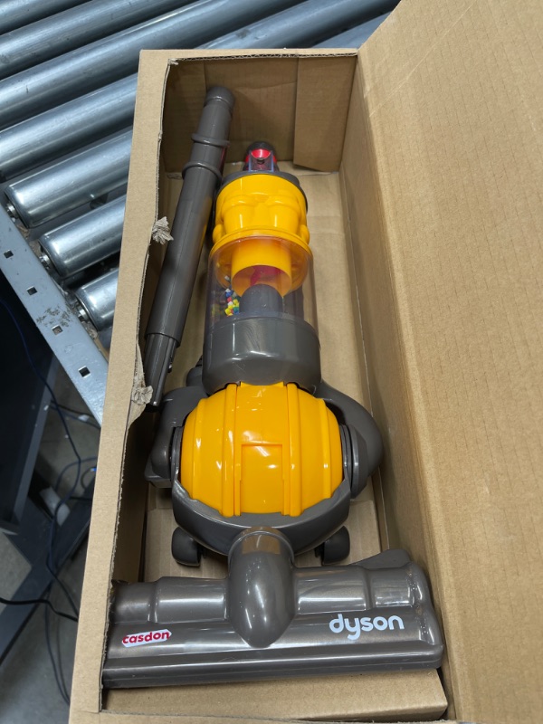 Photo 2 of Casdon Dyson Ball | Miniature Dyson Ball Replica For Children Aged 3+ | Features Working Suction To Add Excitement To Playtime Grey/Yellow