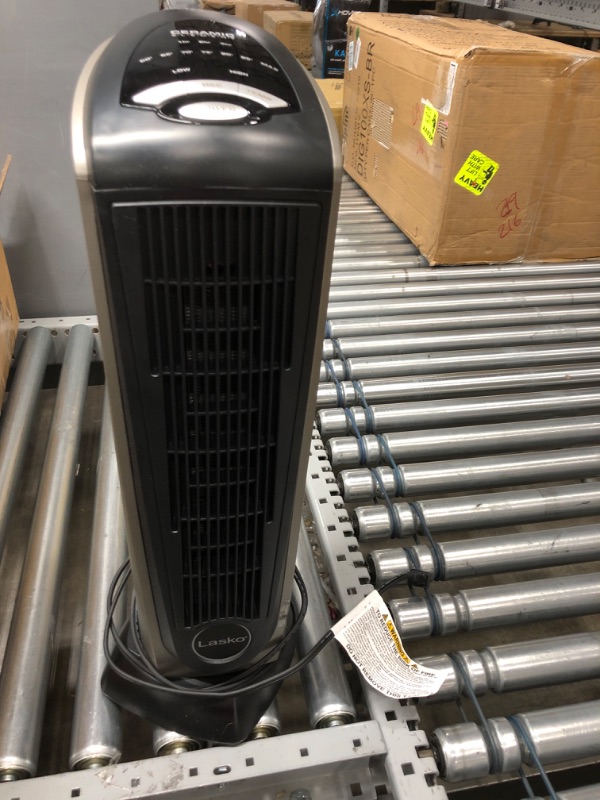 Photo 4 of **** Tested,Powers On,Oscilates, Heats*****
Lasko Oscillating Ceramic Tower Space Heater for Home with Adjustable Thermostat, Timer and Remote Control, 22.5 Inches, Grey/Black, 1500W, 751320