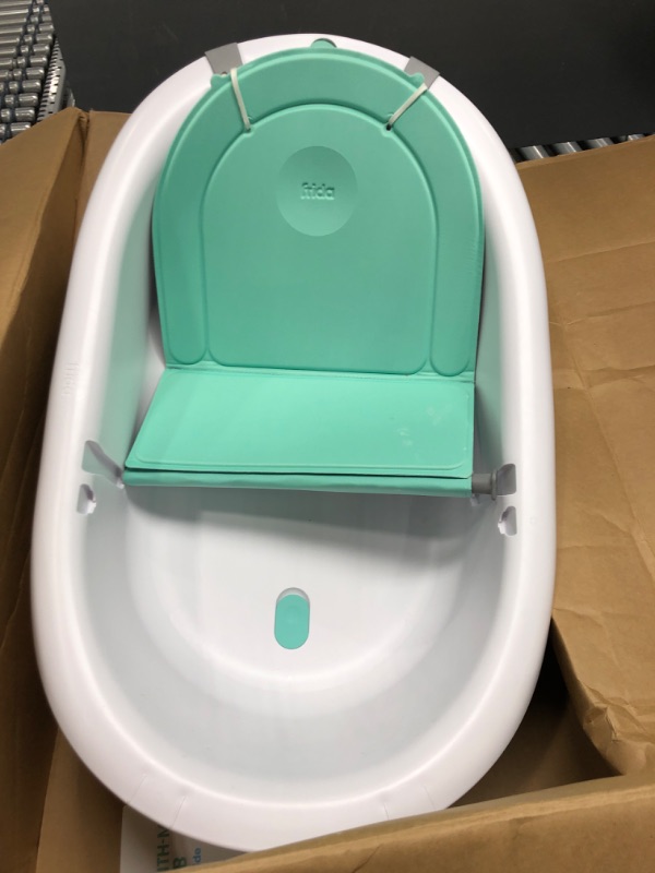 Photo 2 of 4-in-1 Grow-with-Me Bath Tub by Frida Baby Transforms Infant Bathtub to Toddler Bath Seat with Backrest for Assisted Sitting in Tub
