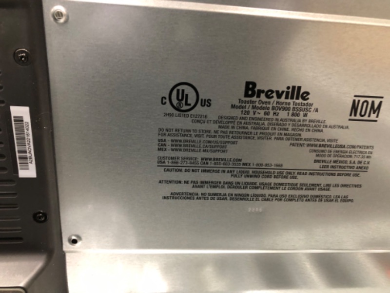 Photo 4 of Breville Smart Oven Air Fryer Pro, Brushed Stainless Steel, BOV900BSS New