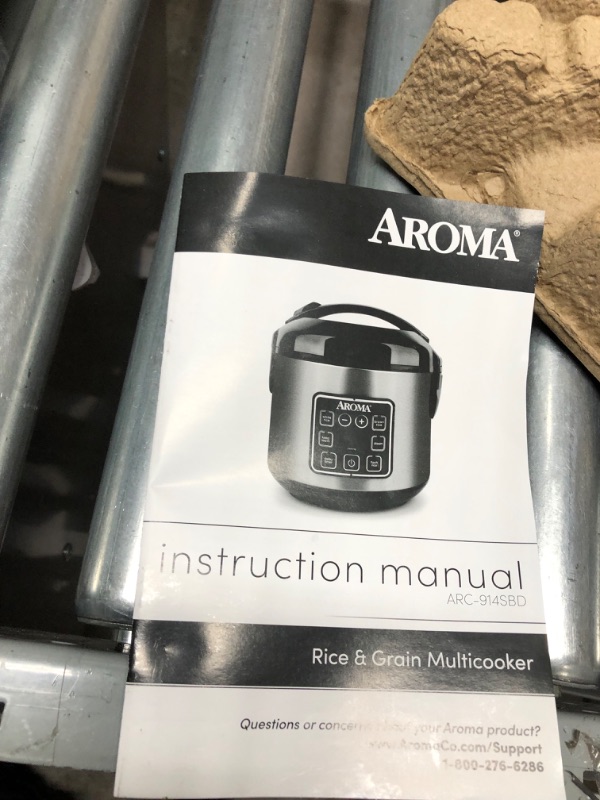 Photo 5 of Aroma Housewares ARC-914SBD Digital Cool-Touch Rice Grain Cooker and Food Steamer, Stainless, Silver, 4-Cup (Uncooked) / 8-Cup (Cooked) Basic