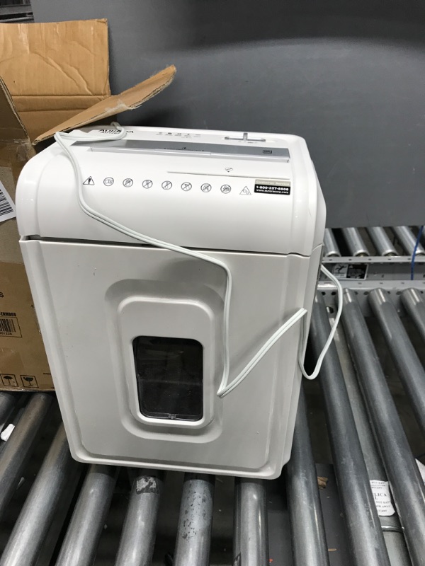 Photo 2 of -USED FOR PARTS-
Aurora AU1262XA Anti-Jam 12-Sheet Crosscut Paper and CD/Credit Card Shredder, White/Gray
