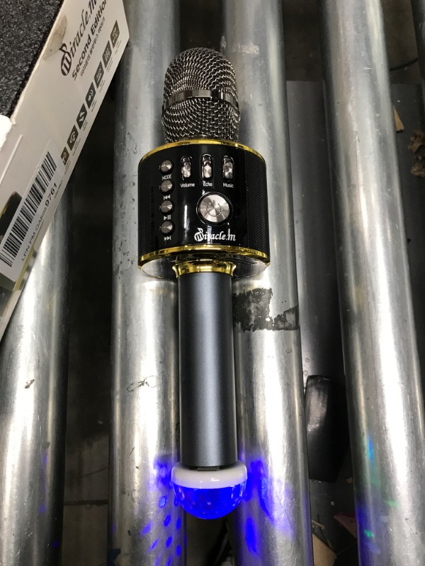 Photo 2 of M37 - Bluetooth Karaoke Microphone Wireless - Bluetooth Microphone Wireless - Wireless Microphone Karaoke - Microphone for Kids - Carpool car Karaoke Microphones with Speaker - Karaoke mic
