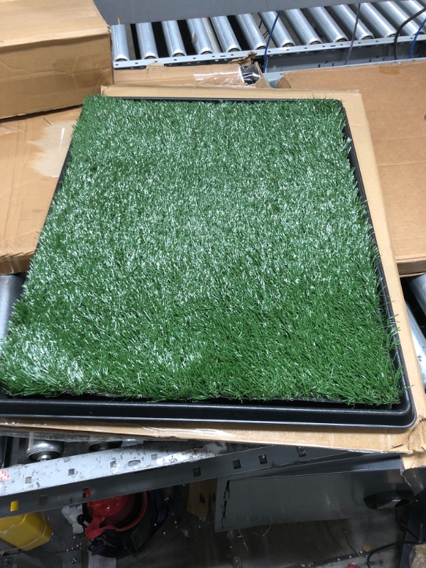 Photo 1 of Artificial Grass Puppy Pee Pad for Dogs and Small Pets - 20x25 Reusable 3-Layer Training Potty Pad with Tray - Dog Housebreaking Supplies by PETMAKER