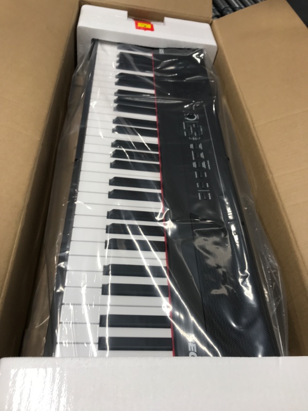 Photo 2 of Alesis Recital 61 – 61 Key Digital Piano Keyboard with Semi Weighted Keys, 20W Speakers, 10 Voices, Split, Layer and Lesson Mode, FX and Piano Lessons