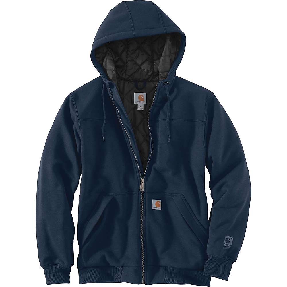 Photo 1 of Carhartt Men's Rain Defender Rockland Quilt-Lined Full-Zip Hooded Swe New Navy Size: 3XL
