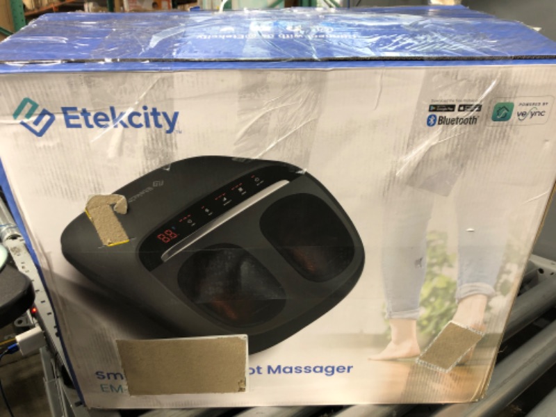 Photo 4 of **SEE NOTES** Etekcity Foot Massager Machine with Heat and APP Remote, Gifts for Men and Women, Shiatsu Deep Kneading Fit up to Men Size 12