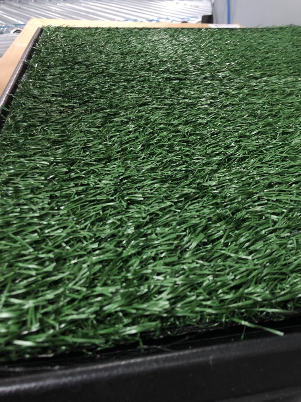 Photo 1 of Artificial Grass Puppy Pee Pad for Dogs and Small Pets - 20x25 Reusable 3-Layer Training Potty Pad with Tray - Dog Housebreaking Supplies by PETMAKER