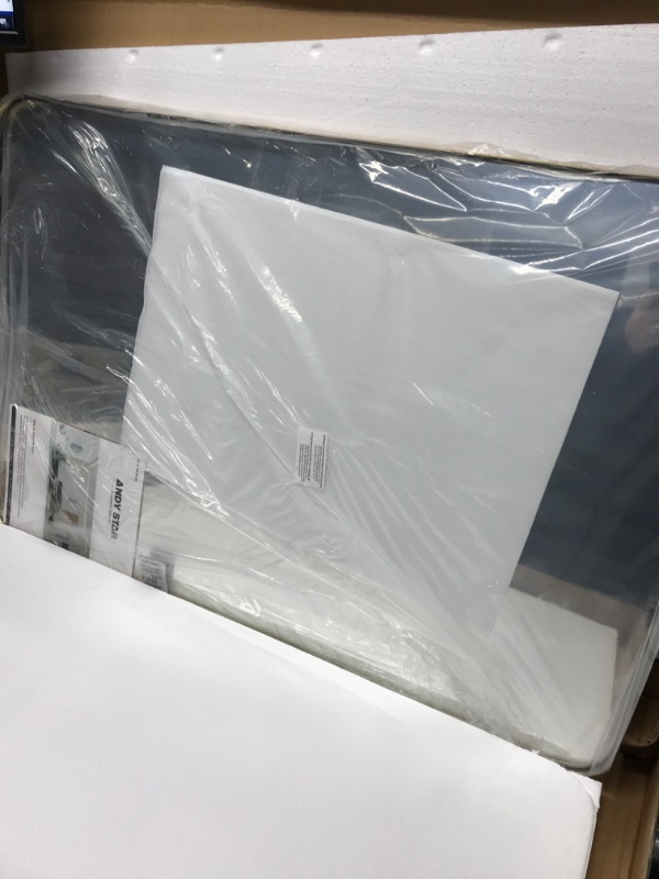 Photo 1 of ***FACTORY SEALED*** Gold Wall Mirror, 24x36 Inch Mirror for Bathroom, Brushed Brass Stainless Steel Metal Frame with Rounded Corner, Rectangle Glass Panel Wall Mounted Mirror for Decor of Bathroom, Vanity, Washroom 24" x 36" Gold
