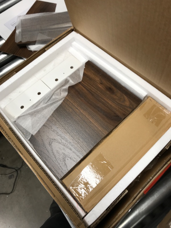 Photo 3 of ***NEW FACTORY SEALED*** Nathan James Jackson Nightstand Side Accent or End Table with Storage, Brown Walnut