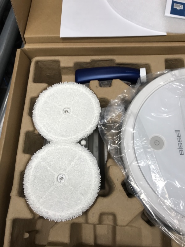 Photo 4 of ***FACTORY SEALED, TESTED POWERS ON*** Bissell SpinWave Pet Robot, 2-in-1 Wet Mop and Dry Robot Vacuum, WiFi Connected with Structured Navigation, 3347