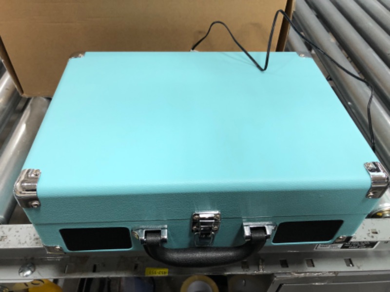 Photo 7 of Victrola Journey+ Bluetooth Suitcase Record Player, Turquoise (VSC-400SB-TRQ-SDF) Turquoise Record Player