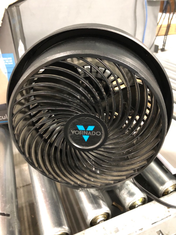 Photo 2 of ****NON_FUNCTIONAL**   Vornado 530 Compact Whole Room Air Circulator Fan, Black & 460 Small Whole Room Air Circulator Fan with 3 Speeds, 460-Small, Black Black Fan + Fan, Black