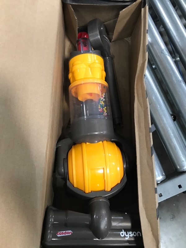 Photo 2 of Casdon Dyson Ball | Miniature Dyson Ball Replica For Children Aged 3+ | Features Working Suction To Add Excitement To Playtime Grey/Yellow