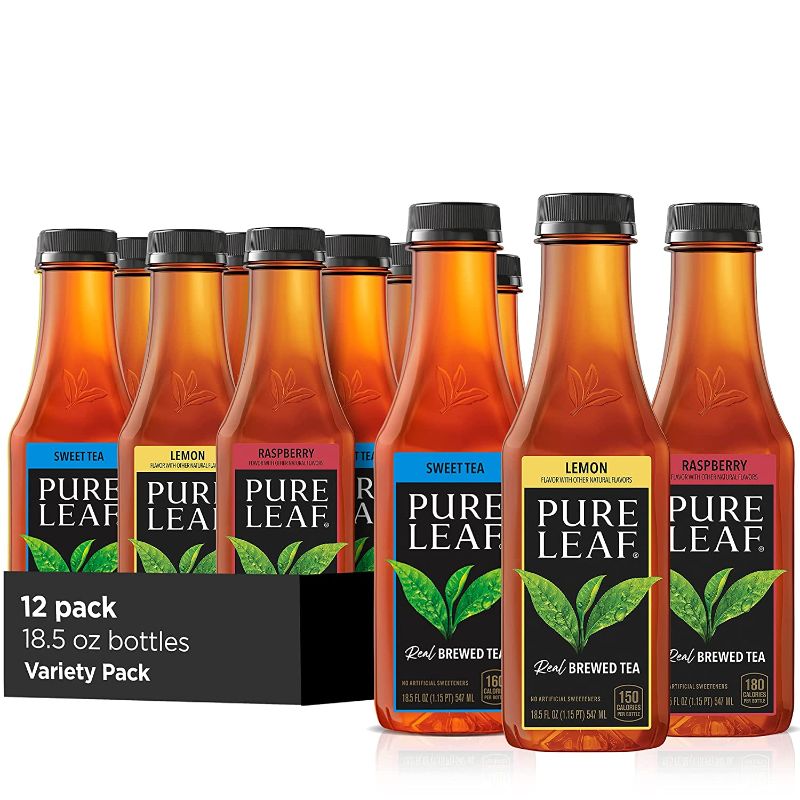 Photo 1 of 
Pure Leaf Iced Tea, Sweetened Variety Pack, 18.5 fl oz. bottles (12 Pack) LOW SUGAR