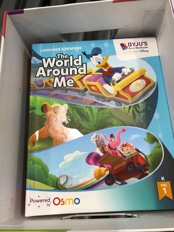 Photo 2 of BYJU’S Learning Kit: Disney, Kindergarten Premium Edition (App + 10 Workbooks) Ages 4-6 - Featuring Disney & Pixar Characters - Learn Letter Sounds, Sight Words & Numbers - Osmo iPad base included iPad Kindergarten