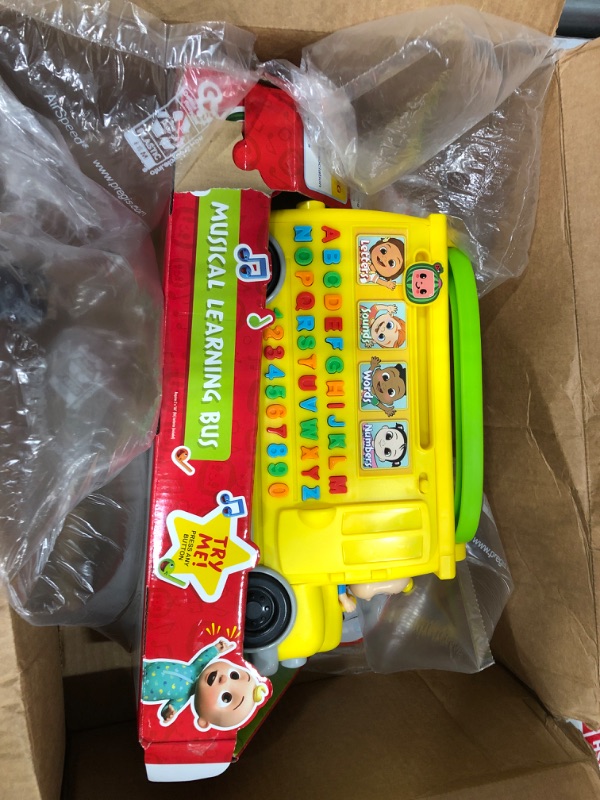 Photo 2 of CoComelon Musical Learning Bus, Number and Letter Recognition, Phonetics, Yellow School Bus Toy Plays ABCs and Wheels on the Bus, by Just Play