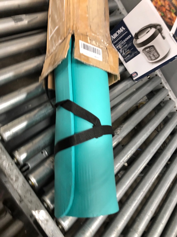 Photo 1 of  Thick Yoga Mat Fitness & Exercise Mat with Easy-Cinch Yoga Mat Carrier Strap, 72"L x 24"W x 2/5 Inch Thick
