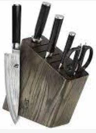 Photo 1 of *USED*Shun Classic 6-piece Slim Knife Block Set
