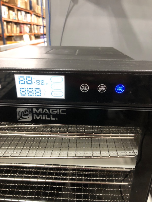 Photo 8 of *USED*Magic Mill Food Dehydrator Machine - Easy Setup, Digital Adjustable Timer, Temperature Control | Keep Warm Function | Dryer for Jerky, Herb, Meat, Beef, Fruit and To Dry Vegetables | Over Heat Protection | 7 Stainless Steel trays 7 Trays Stainless S