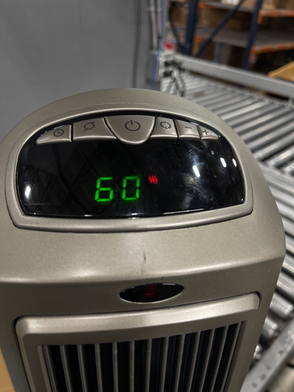 Photo 4 of Lasko 1500W Digital Ceramic Space Heater with Remote, 755320, Silver