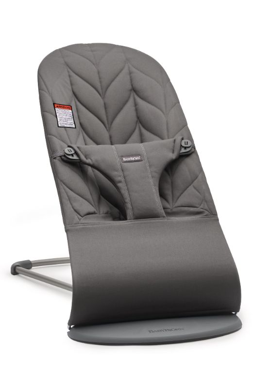 Photo 1 of BabyBjörn Bouncer Bliss, Dark Gray Frame, Cotton, Petal Quilt, Anthracite
