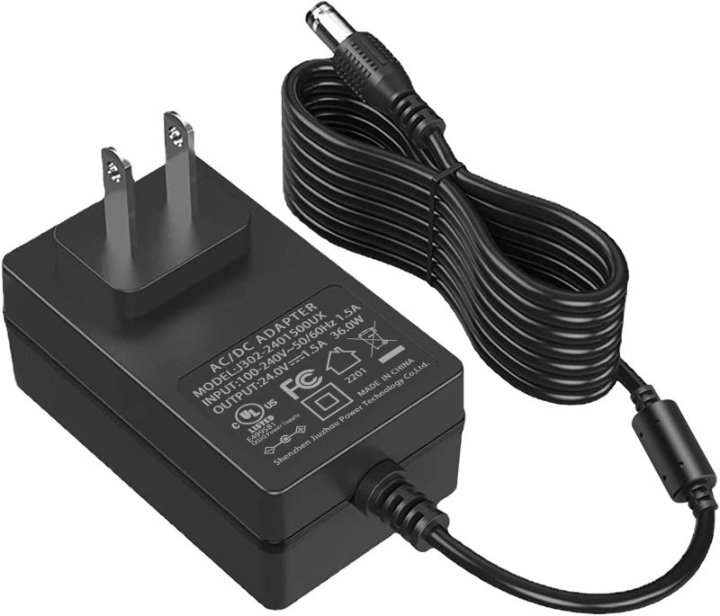 Photo 1 of 24V 1.5A Power Charger 36W Power Supply Adapter 100V-240V AC to DC 24 Volt 1500mA,1000,800,600,400,300,200,100mA Available
