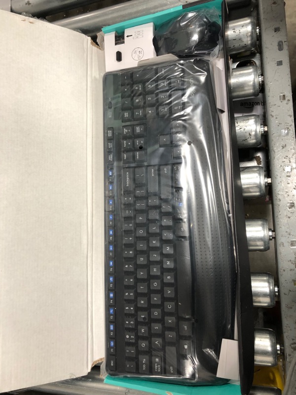 Photo 2 of Logitech MK345 Wireless Combo Full-Sized Keyboard with Palm Rest and Comfortable Right-Handed Mouse, 2.4 GHz Wireless USB Receiver, Compatible with PC, Laptop 1 pack