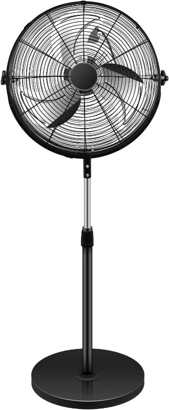 Photo 1 of ***TESTED** POWERS***Simple Deluxe 18 Inch Pedestal Standing Fan, High Velocity, Heavy Duty Metal For Industrial, Commercial, Residential, Greenhouse Use, Black
