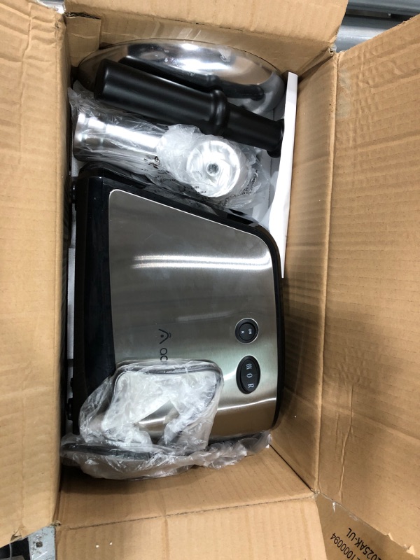 Photo 2 of ***TESTED** ***POWERED ON***Meat Grinder Electric AAOBOSI Heavy Duty Meat Mincer?2200W Max?ETL Approved 3-IN-1 Sausage Stuffer and Grinder with 3 Size Plates, Sausage Tube & Kubbe Kits, Stainless Steel Blade,Dual Safety Switch Black-500A