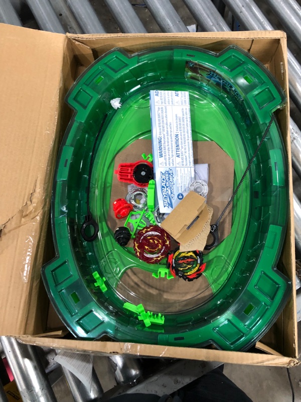 Photo 2 of BEYBLADE Burst QuadDrive Interstellar Drop Battle Set, Set Stadium, 2 Battling Tops and 2 Launchers, Toys for 8 Year Old Boys & Girls & Up